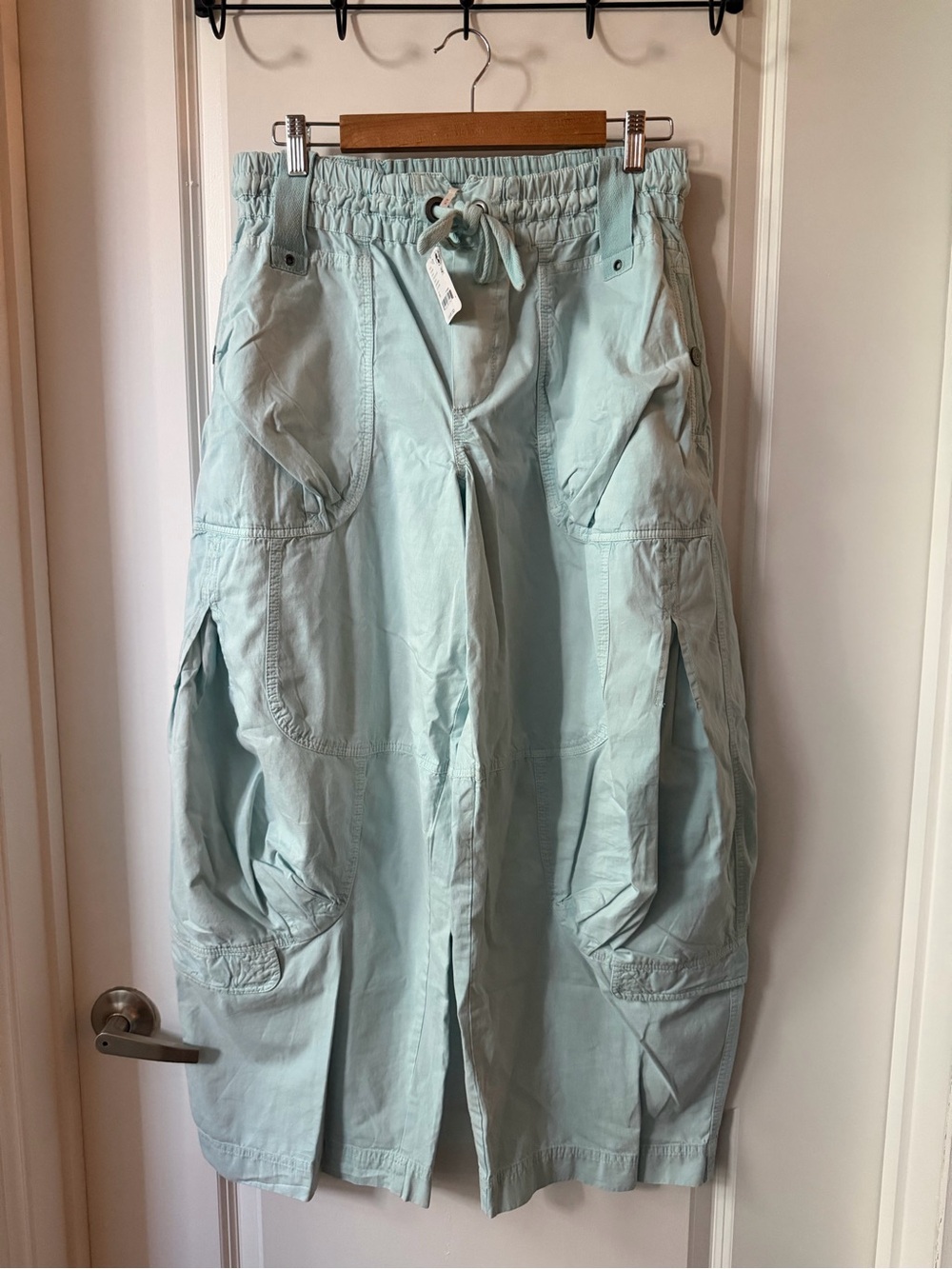 NWT Free People Light Mint Cargo Jogger Pants